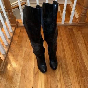 Over the knee black boots